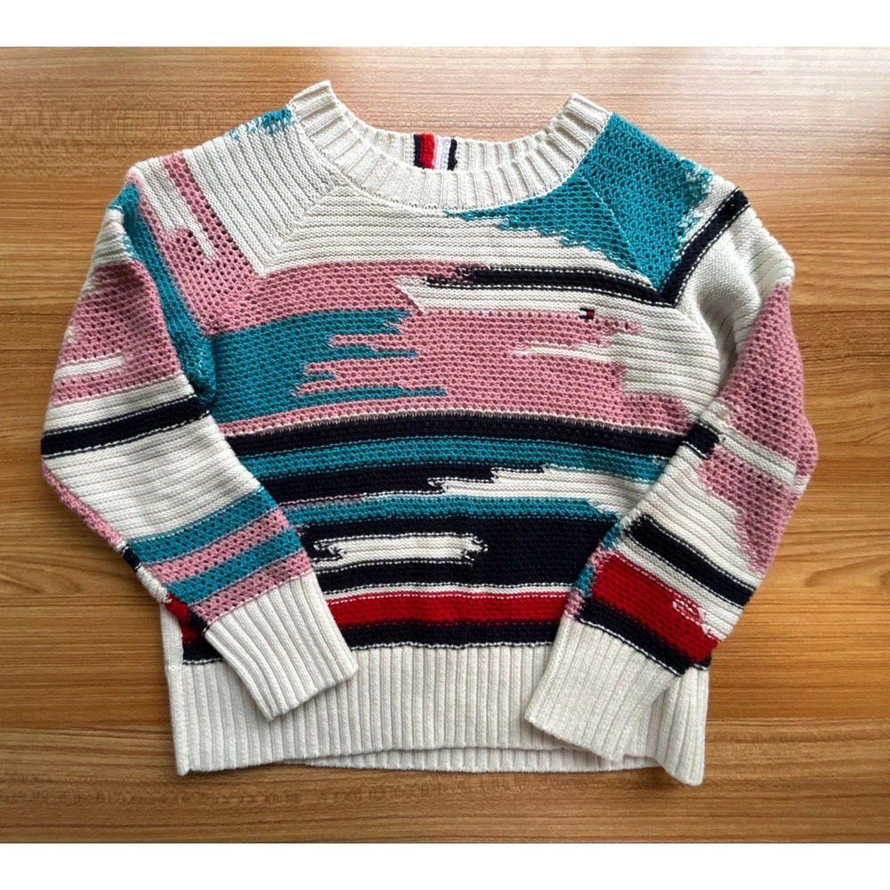 Girl58: Tommy Hlifiger Colorful Girl's Sweater Size 6-7